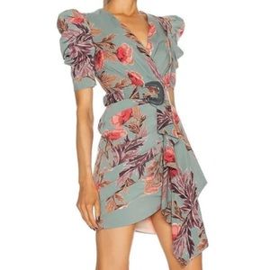 PATBO
Floral Belted Drape Mini Dress